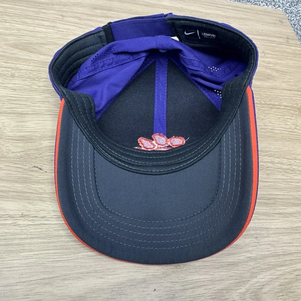 Clemson Tigers Hat Cap Strap Back Purple Legacy91‎ Nike On Field Youth Sideline